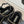 THICK-SOLED CHAIN HEART SANDAL IN BLACK VELVET