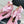 CC 26C Double C Ribbon Flat Shoes Black Pink Cafskin Fabric 557536