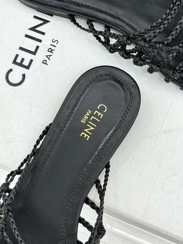 CE 26s Scoobie Braided Mules Black Lambskin 991451