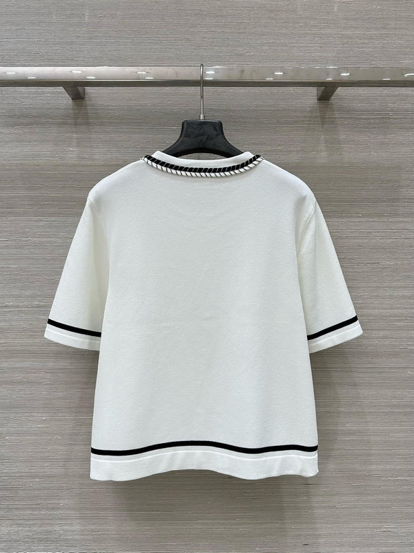 CC Short sleeve cardigan White