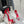 DC Rhinestone Bow Heel Sandals 105mm Red Satin & Sheepskin 359508