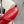 Celine 25 Lise Perforated Triomphe Richelieu Shoe Red Lambskin 554197