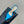 VLOGO SIGNATURUE CERULEAN BLUE PATENT LEATHER SLINGBACK PUMP 80MM
