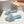 Miu Slides Light Blue Fur Leather 739564