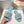 Miu Slides Light Blue Fur Leather 739564
