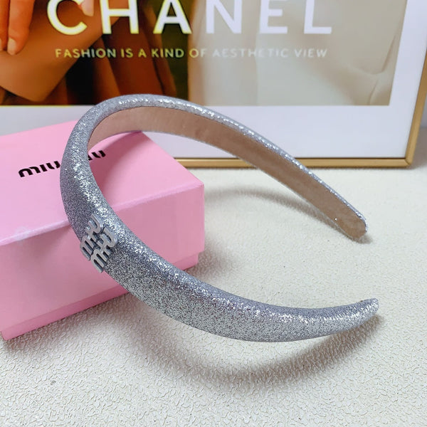 HEADBAND IN SILVER GLITTER FABRIC 174109