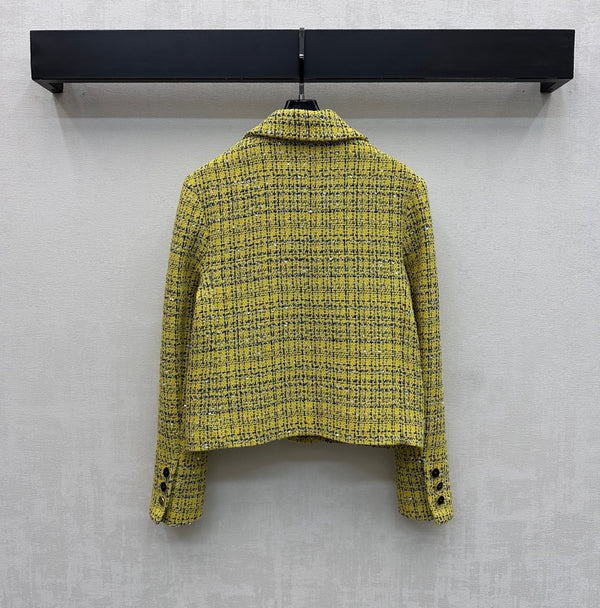 CC 26s Jacket Yellow Navy Blue Sliver Tweed 363984