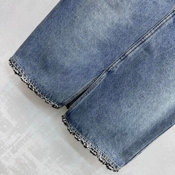 CC 26s Patchwork Midi Skirt Blue Denim 363947