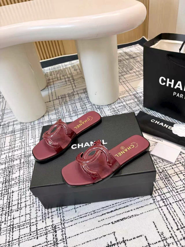 CC 26s Open-toe Sandal Burgundy Glossy Sheepskin 681938