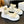 CHLOÉ NAMA WEDGE SANDALS IN BEIGE FABRIC AND WHITE RUBBER