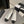 ballet flat white glitter sequins black grosgrain
