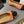 ballet flat coral embroidered fabric black grosgrain