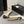 ballet flat white gold tweed black grosgrain