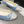 ballet flat ocean blue embroidered fabric