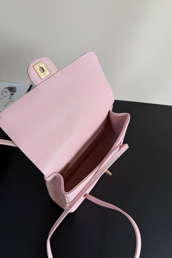 Chanel 26 Shoulder Bag 22 Light Pink Caviar Leather