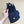 DRAWSTRING BUCKET BACKPACK 24 IN DARK BLUE DENIM GOLD HARDWARE