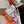 Chevaux Dechaines Shawl 135 CM IN Orange Colorful Cashmere Silk 373685