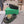 RISE SANDAL THICK-SOLED IN LIGHT GREEN LEOPARD PRINT CALFSKIN