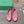 RHINESTONE BALLET FLATS WITH BOW IN SEA PINK WAX-OIL SHEEPSKIN