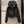 CD Hooded Waistband Denim Jacket Black mix Gray Cotton