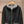 CD Hooded Waistband Denim Jacket Black mix Gray Cotton