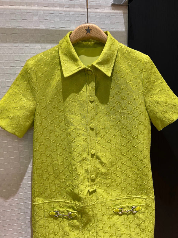 Gucci Jumpsuit Short Avocado Green Polyester Fiber
