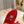 HIGH MULE 60MM IN CHERRY RED SHEEPSKIN AND TRANSPARENT PVC