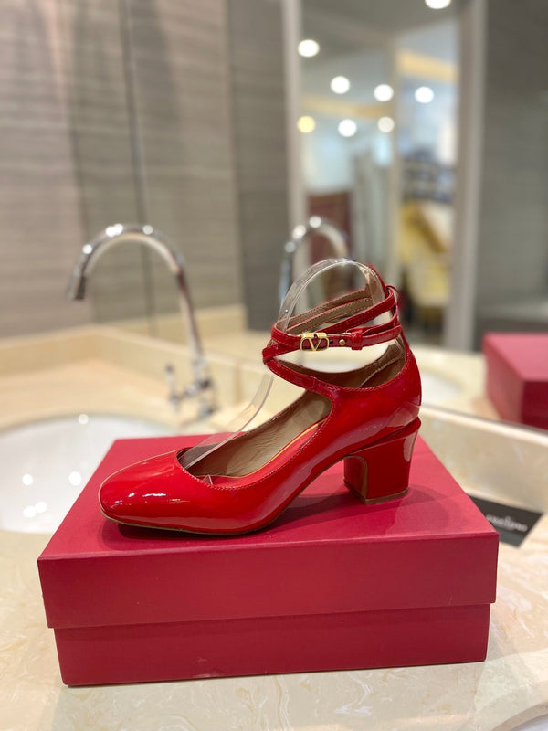 VLTN 26s VLogo Block Heels Red Patent Leather 985376