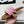 LYMPIA MULE IN TRIOMPHE JACQUARD WOOLLEN FABRIC WHITE PINK CARO