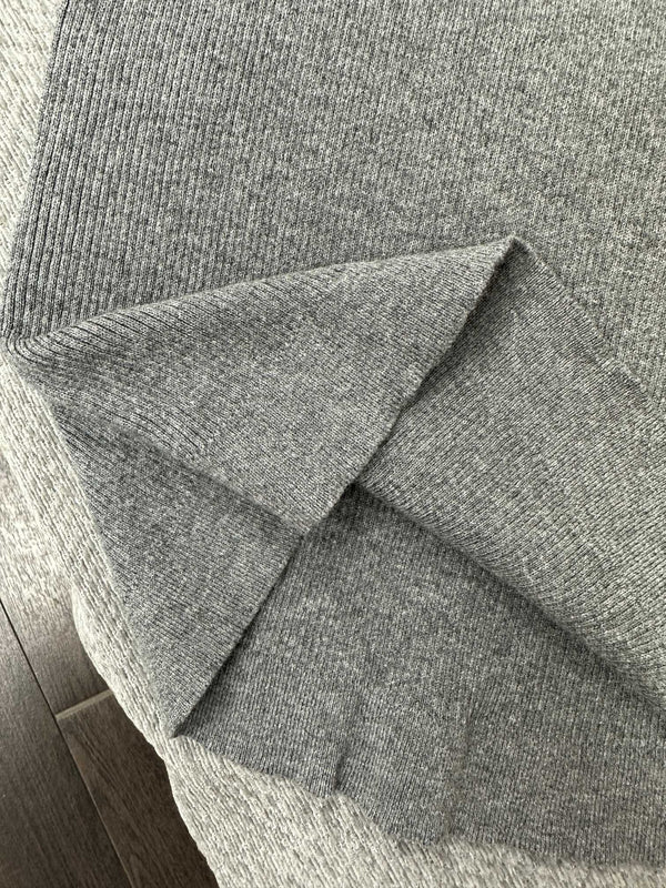 Miu Short Vest Grey Wool 345303