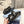 PRA CROCODILE LEATHER MOTIF SANDALS BLACK CALFSKIN