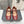 Alaila Biker Ballet Flats In Brown Red Cowhide 911440
