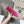 Alaila Ballet Flats In Deep Pink Velvet With Rhinestones 972002