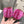 Alaila Ballet Flats In Deep Pink Velvet With Rhinestones 972002