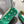 Alaila Ballet Flats In Green Velvet With Rhinestones 972004