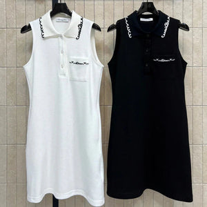 CD 2026 Sleeveless Polo Dress Cotton 401756