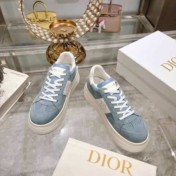 cd star sneaker white calfskin rock gray suede
