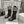 CD D-Major Boot Black Mix White Calfskin And Denim Fabric