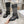 CD D-Major Boot Black Mix White Calfskin And Oblique Jacquard Fabric