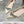 Viv 25 Crystal Diamond Buckle Flats Beige Silk Satin 235393