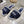 CC 26 Embroidered Sandals Blue White Canvas 592244
