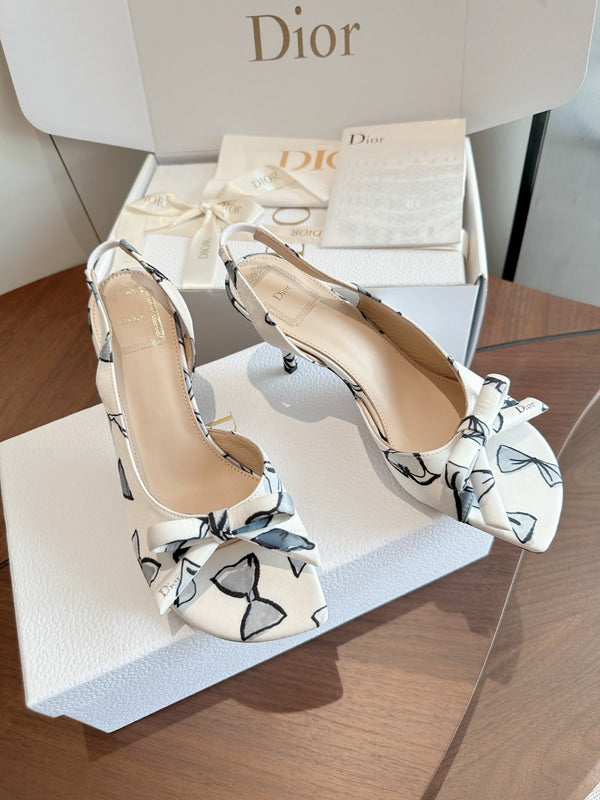 CD 26s J'Adior Slingback Sandals Grosgrain 150511