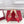 Rockstud Wispy Red Calfskin Mule 60mm