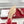 Rockstud Wispy Red Calfskin Mule 20mm