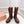Miu Short Boots Dark Pink Brown Calfskin