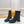 ANKLE BOOTS BLOCK HEEL 5.5 CM IN BLACK PEPPLE CALFSKIN