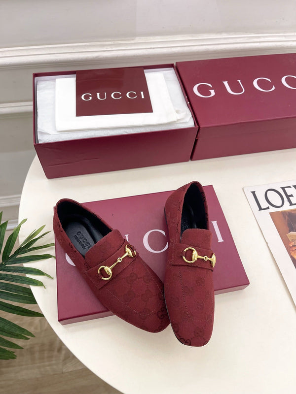 GG 26s Loafer With Horsebit Red Canvas 640287