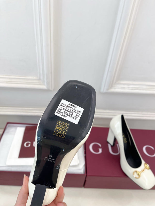 GG 26s Signora Pump 10cm White Leather 640301