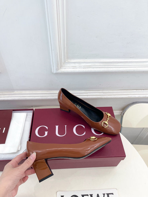 GG 26s Signora Pump 5.5cm Brown Leather 640313