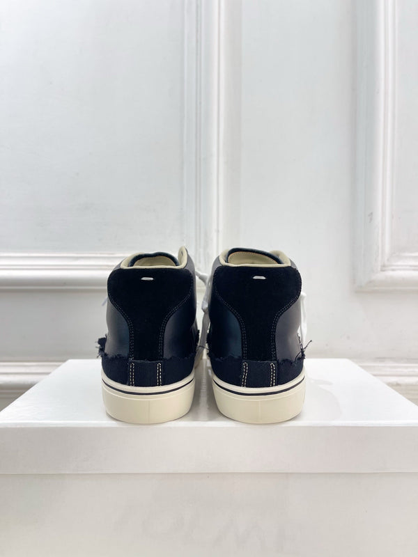 MM 26s New Evolution Mid-Top Sneakers Black Canvas Calfskin 947481